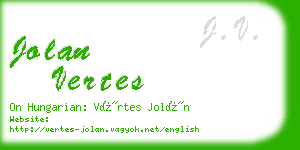 jolan vertes business card